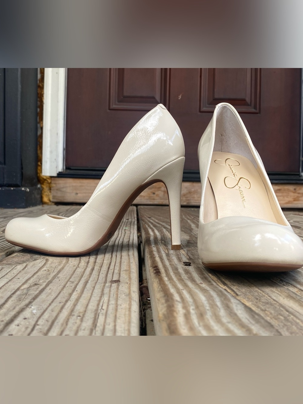 (NWOB!) JESSICA SIMPSON- Nude “CALI” Pumps W/ Round Toe, The Perfect Heel! - Picture 9 of 16